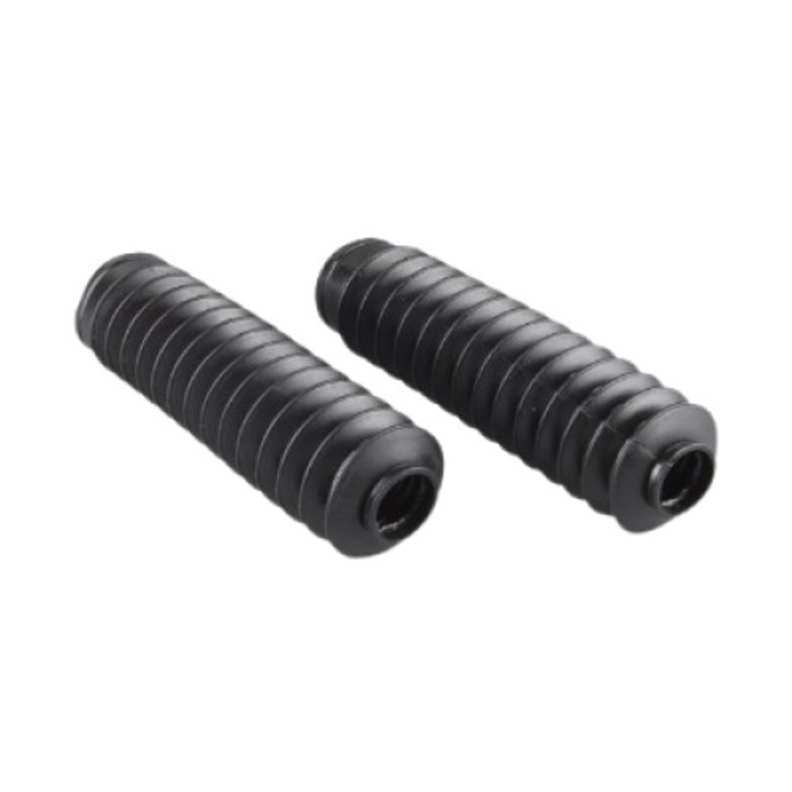 Set 2 piese burduf pentru furca moto, 13 dinti, PVC, Compatibilitate multipla, Negru