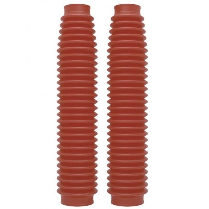 Set 2 piese burduf pentru furca moto, 32 dinti, PVC, Compatibilitate multipla, Rosu