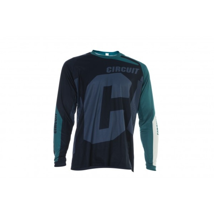 Bluza Cross/Enduro Kratos, Poliester, Albastru/Verde, L