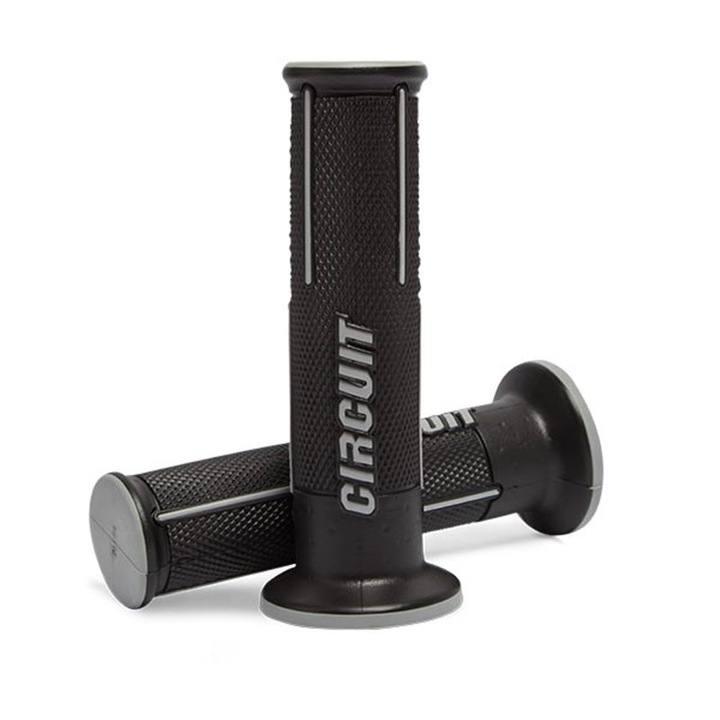 Set 2 x Mansoane ghidon Hexagon, Kit de montare inclus, Diametru 22/24 mm, Gri/Negru