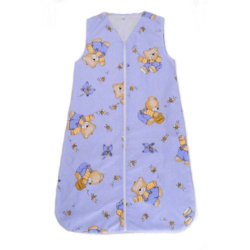 Sac de dormit, iarna, ursulet cu albinute, albastru, 9 luni