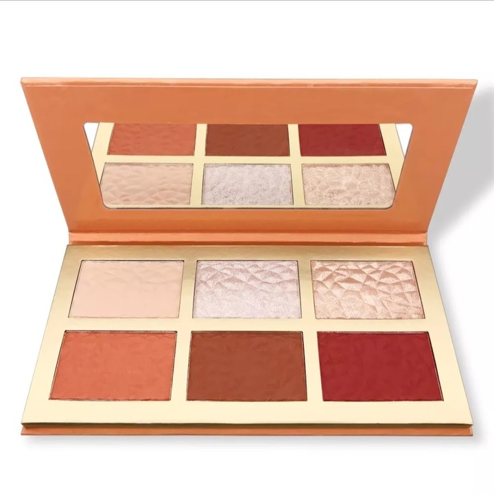 Szemhéjfesték paletta, gyöngyház, RONNA, 6 szín