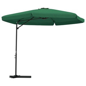 Umbrela de soare de exterior cu stalp din otel vidaXL, verde, 300 cm, 9.19 kg