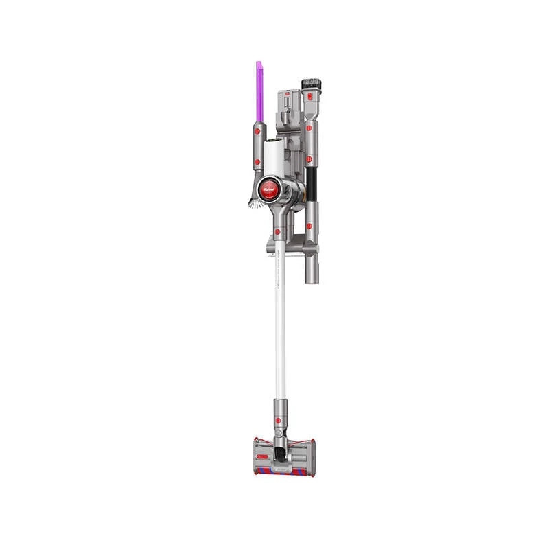 Aspirator portabil wireless V17, Redroad, 450W, 600 ml, Argintiu