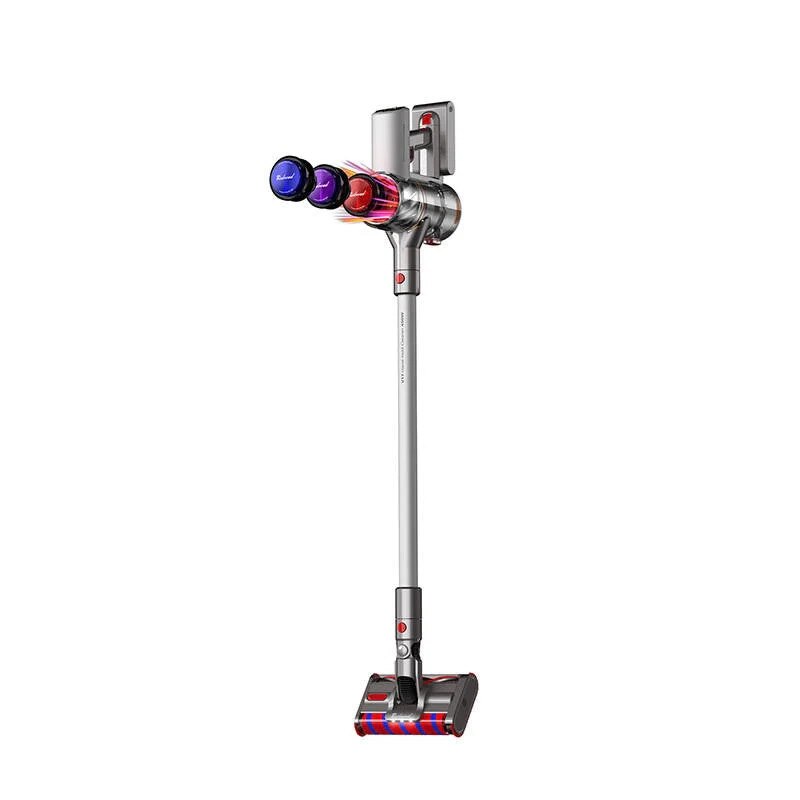 Aspirator portabil wireless V17, Redroad, 450W, 600 ml, Argintiu