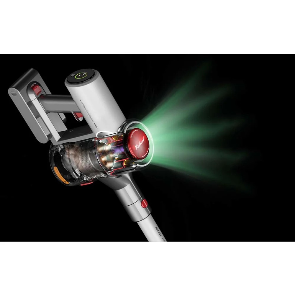 Aspirator portabil wireless V17, Redroad, 450W, 600 ml, Argintiu