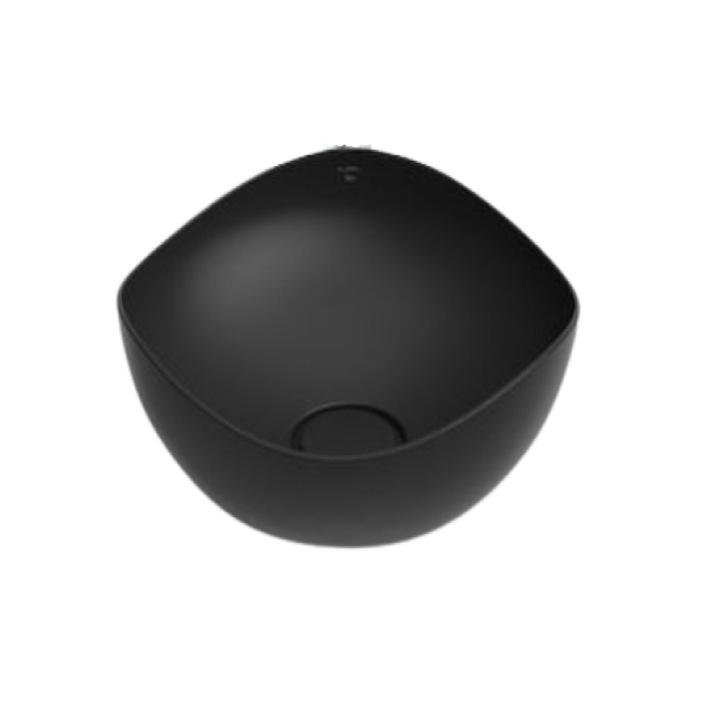 Lavoar ceramic, Roca, Ohtake Fineceramic, pe blat, 37.5x37.5 cm, negru mat