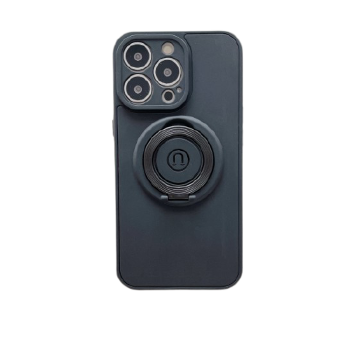 Husa Compatibila Apple Iphone 13 MagSafe, Silicon, Negru, Ring