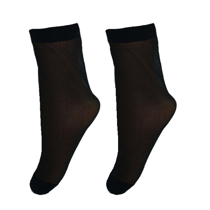 Комплект от 2 чифта чорапи за момиче PetraElisa CPE14N-164, Черен, Черен, 164 CM