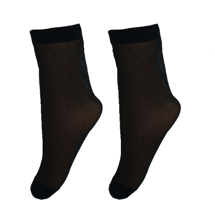Комплект от 2 чифта чорапи за момиче PetraElisa CPE14N-170, Черен, Черен, 170 CM