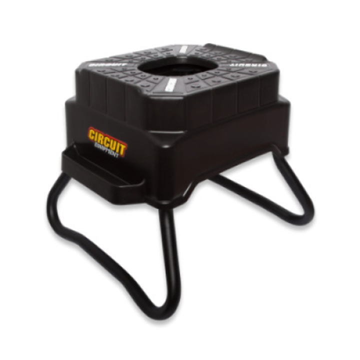 Stander cubic Circuit, Plastic/Otel, 37 cm, Negru