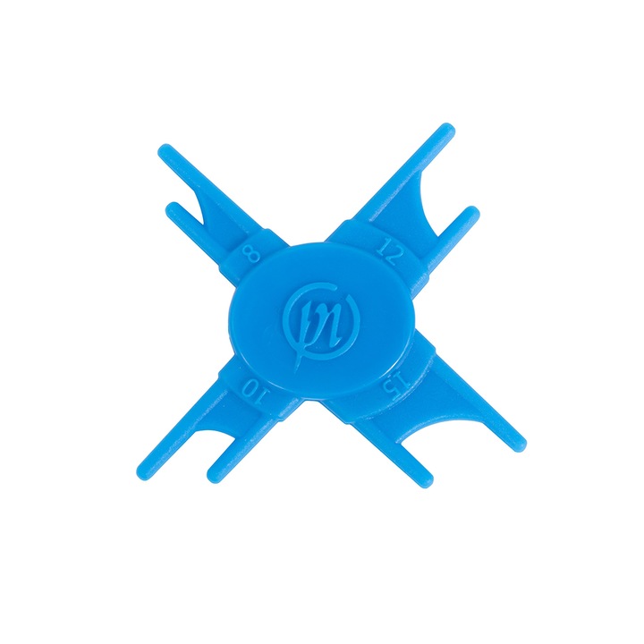 Accesoriu pentru bucle cu 4 dimensiuni prestabilite, Plastic, Albastru