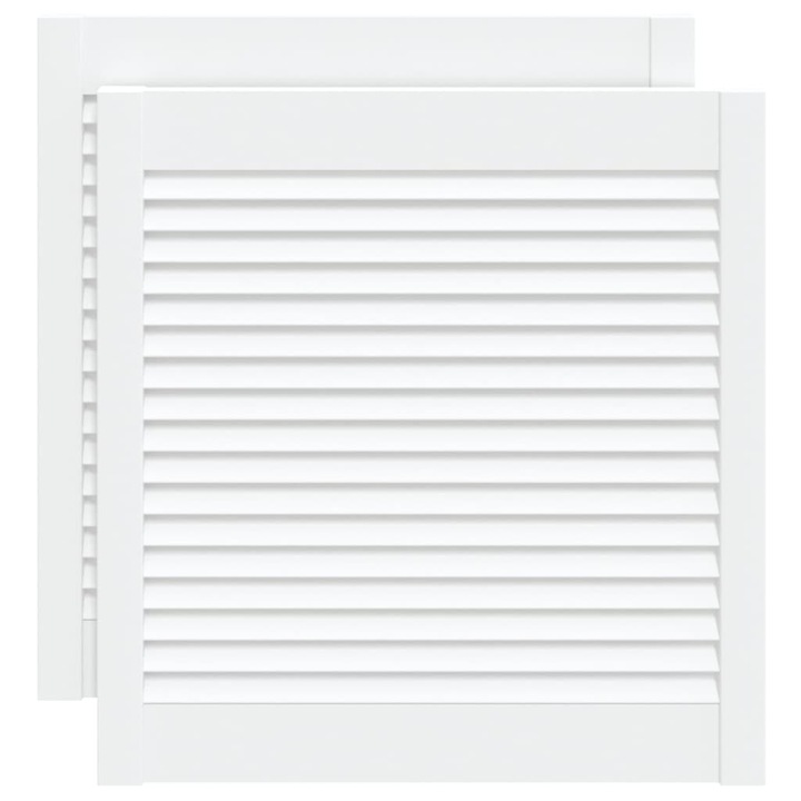 Usi dulap design lambriu 2 buc. alb 61 vidaXL,5x59,4 cm lemn masiv pin, 3.97 kg