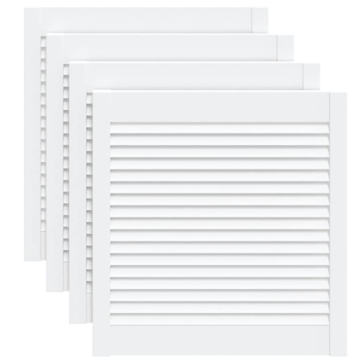 Usi dulap design lambriu 4 buc. alb 61 vidaXL,5x59,4 cm lemn masiv pin, 6.24 kg