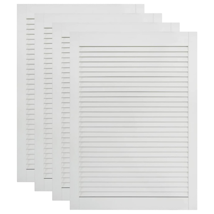 Usi dulap design lambriu 4 buc. alb 69x39 vidaXL,4 cm, lemn masiv pin, 5.88 kg