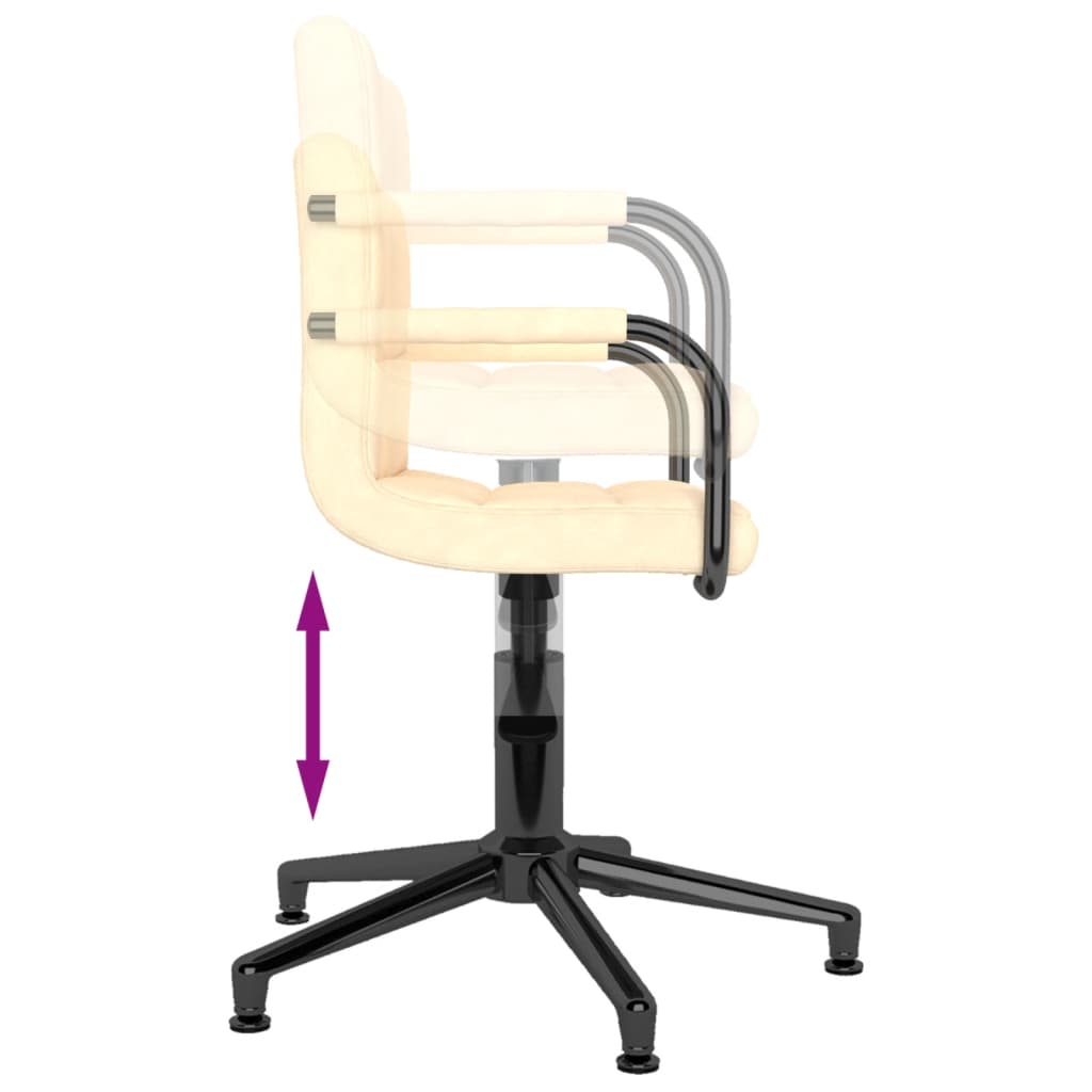 Scaun Birou Fara Roti Scaun de birou Rotativ, stil Minimalist, crem,48x47x(74,5-88,5) cm ...