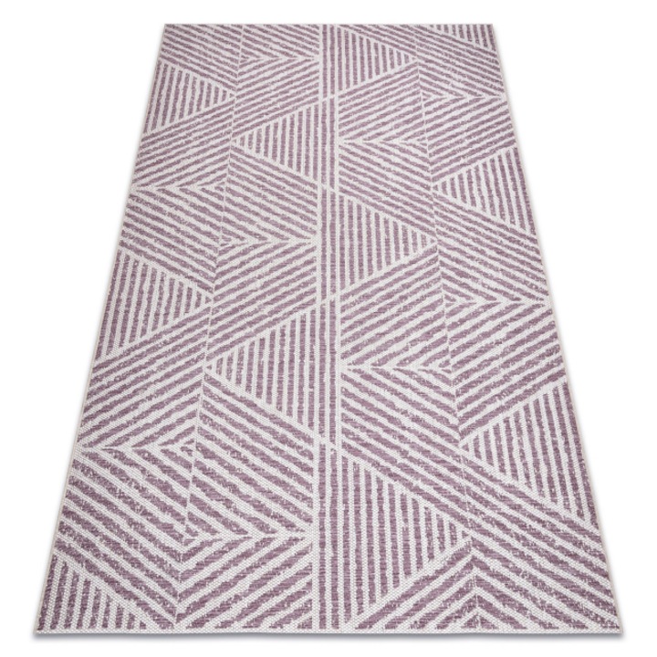 Dywany Łuszczów Szőnyeg color 47176260 sisal vonalak, háromszögek, зигзаг bézs / elpirul rózsaszín, 60x110 cm