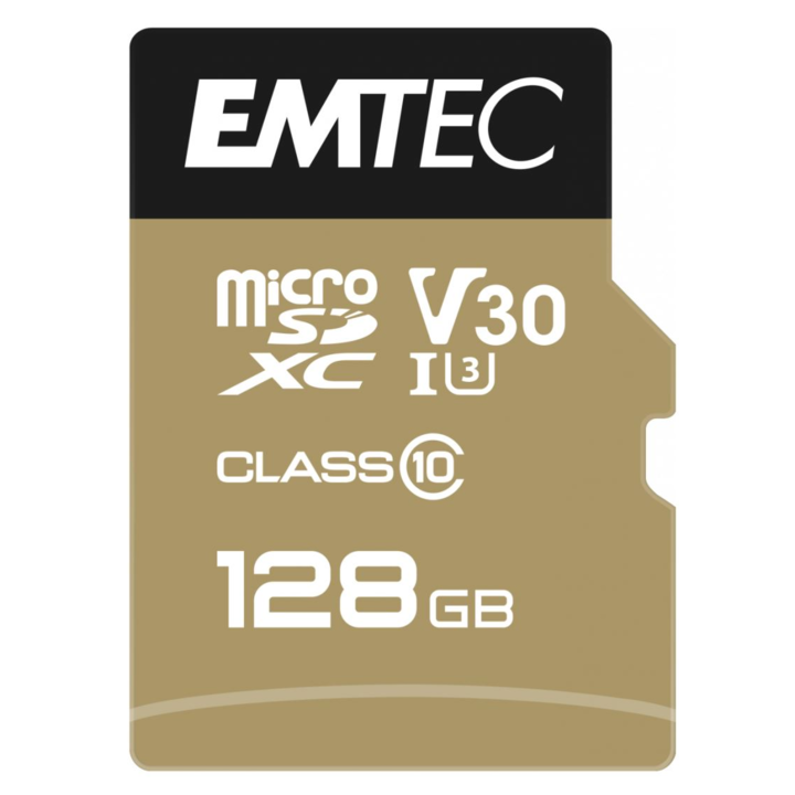 128GB microSDXC Emtec SpeedIN Pro USH-I U3 V30 + adapter (ECMSDM128GXC10SP) (ECMSDM128GXC10SP)