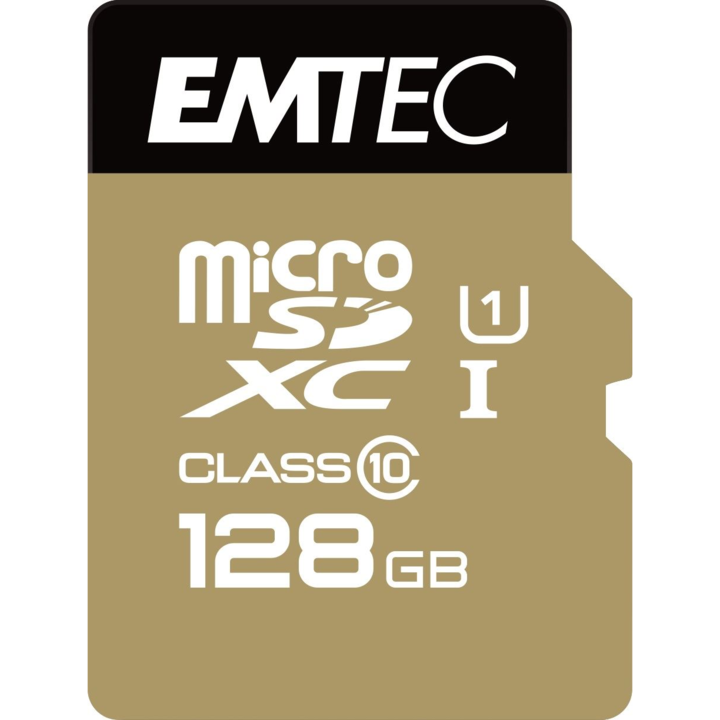 Карта памет 128 GB microSDXC Emtec Gold+ CL10 + адаптер (ECMSDM128GXC10GP) (ECMSDM128GXC10GP)