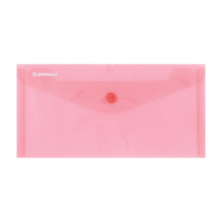 Irattartó tasak, DL, PP, patentos, DONAU, piros