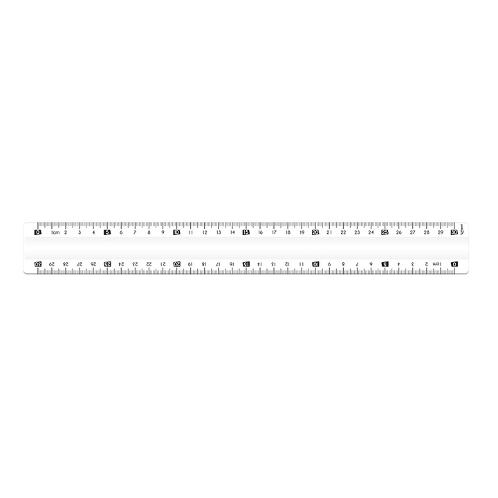 Maped Study Unbreakable törhetetlen műanyag vonalzó, 30 cm