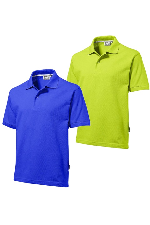 Комплект тениски с поло яка Slazenger 25047-2, 2 броя, Син и Светлозелен, Размер S