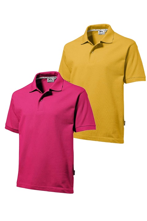 Комплект тениски с поло яка Slazenger 25047-2, Златист/Яркорозово