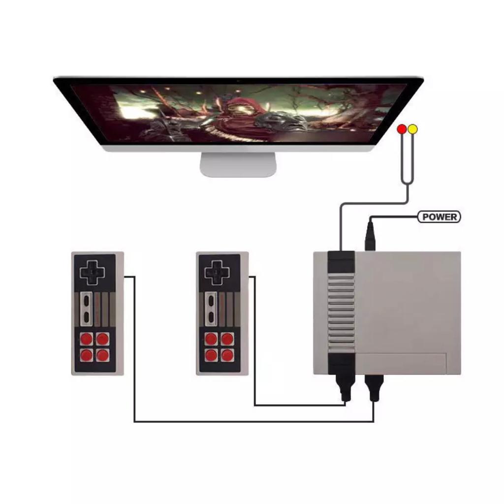 Consola retro Entertainment System cu 620 de jocuri incluse, 4 butoane