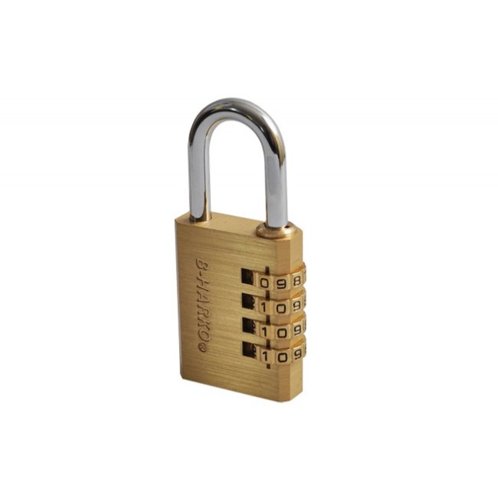 Катинар B-Harko, 40мм, 4 цифрен код, Месинг