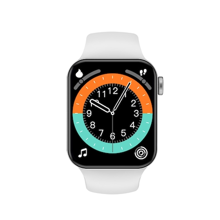 Ceas Smartwatch PYRAMID®, sport, display IPS 1.75 inch, waterproof, monitorizare ritm cardiac, monitorizare temperatura, pedometru, argintiu, T100PLUS