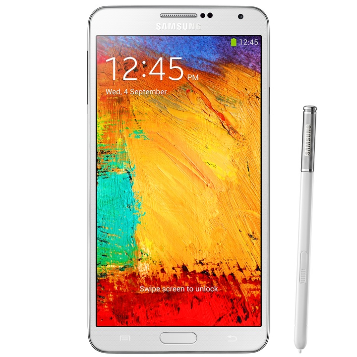 Telefon mobil Samsung Galaxy Note 3 N9005, 5.7", 13MP, 32GB, Wi-Fi, 4G, Android 4.3, White