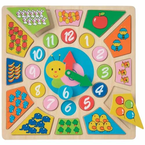 Ceas New Classic Toys Educativ din Lemn