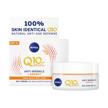 Crema de zi Nivea Q10 Plus C, antirid, pentru toate tipurile de ten, 50 ml Crema de zi Nivea Q10 Plus C, antirid, pentru toate tipurile de ten, 50 ml