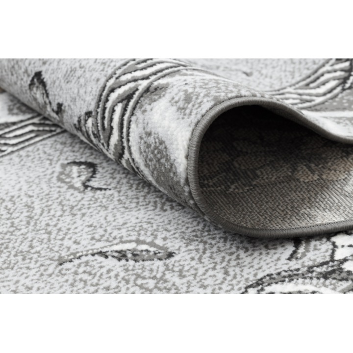 Traversa bcf morad trio flori, DYWANY ŁUSZCZÓW frunze gri 80 cm, 80x700 cm