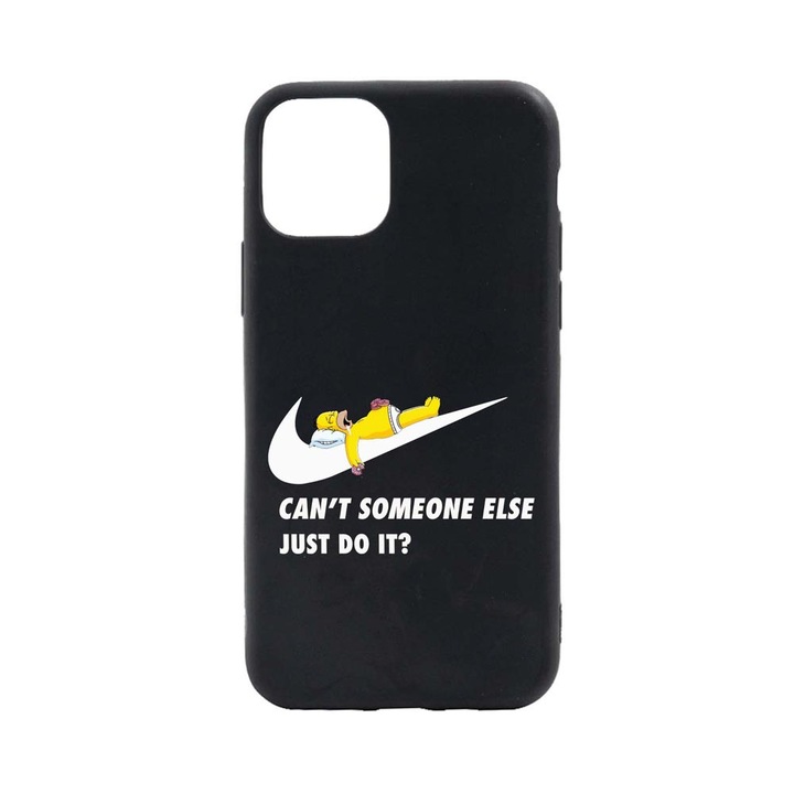 Husa Silicon Compatibila cu Apple iPhone 13 Pro Max, Simpson Just Do It, cu interiorul din material textil, protectie camera, PB751