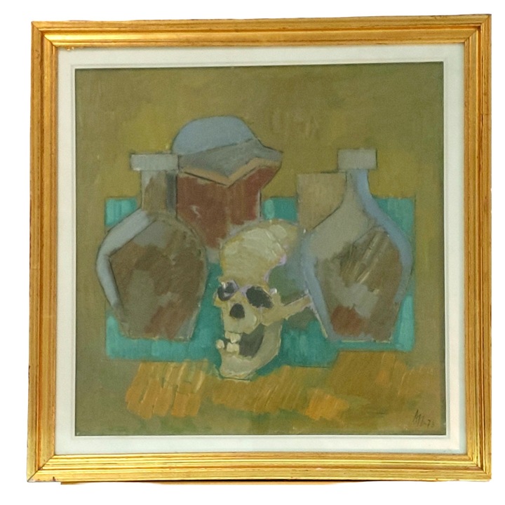 Tablou ulei pe panza inramat 67X67 cm semnat Nedel