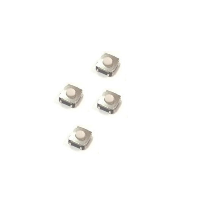 Комплект от 4 бутона за бяло дистанционно, универсално съвместимо, Dacia Logan, Duster, Sandero, бяло