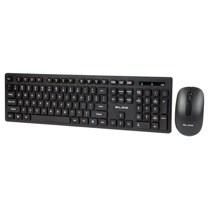 Set tastatura wireless cu mouse, 2.4 GHz, Blow, negru