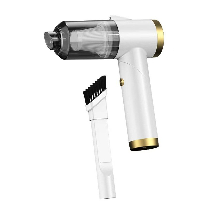 Aspirator auto pliabil, ABS/Plastic, 4000 mAh, 120W, Alb