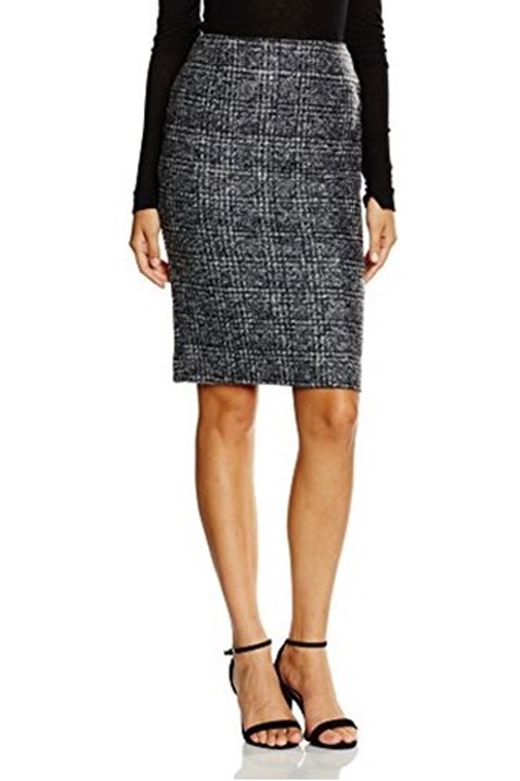 Fusta de dama, Trussardi, Lana/Poliester, Gri, 44 EU