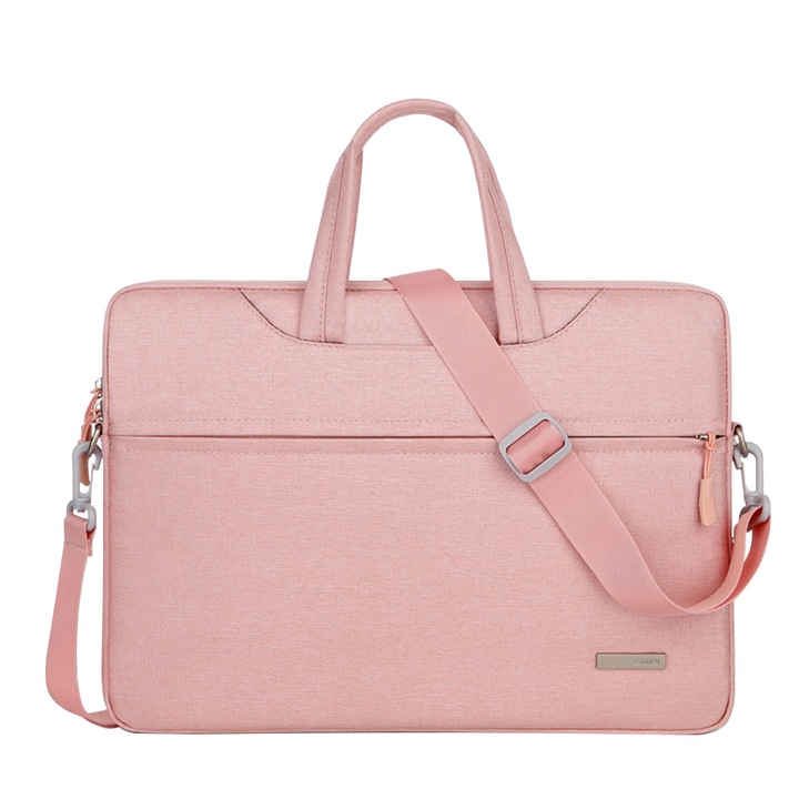 Ръчна чанта, Синтетични влакна/Вълна, 15'', Водоустойчиво, 39x28 см, Розово