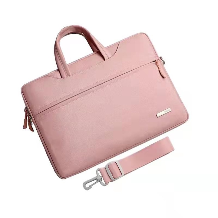 Ръчна чанта, Синтетични влакна/Вълна, 15'', Водоустойчиво, 39x28 см, Розово