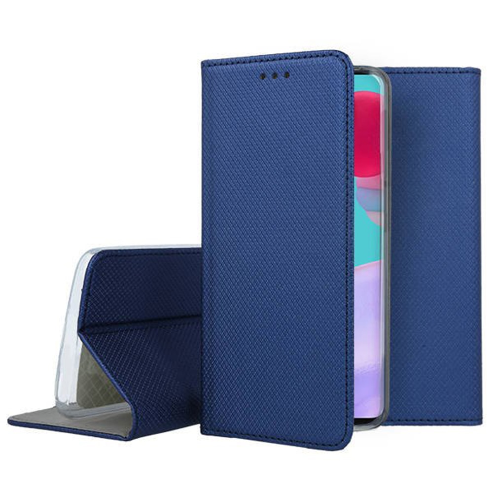 Husa carte compatibila cu Xiaomi Redmi 12C, Comando Book, Inchidere magnetica, Buzunar interior pentru card, Flip stand, Protectie completa si practica, Albastru