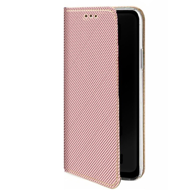 Калъф за книга, съвместим с Motorola Moto G32, Commando Book, Магнитно затваряне, Вътрешен джоб за карта, Подвижна стойка, Пълна и практична защита, Розов