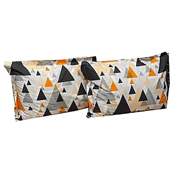 Set doua huse de perna, 50X70cm, orange/negru, din colectia "Pyramids" din bumbac ranforce, by Liz Line - SPR50/70207