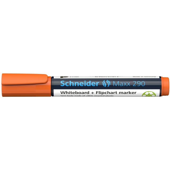 Marker pentru whiteboard+flipchart Schneider Maxx 290 portocaliu