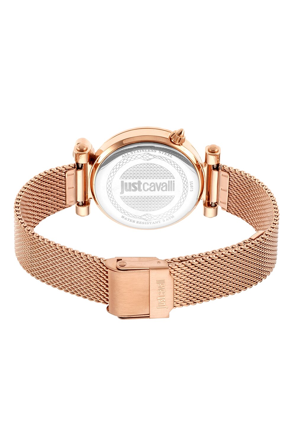 JUST CAVALLI, Иноксов мрежест часовник с кристали, Rose Gold - eMAG.bg
