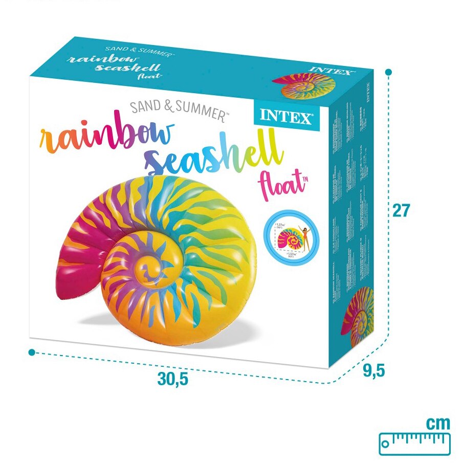 Inflatable Seashell Intex Saltea gonflabila intex - Rainbow Seashell, 157x127x25 cm - eMAG.ro
