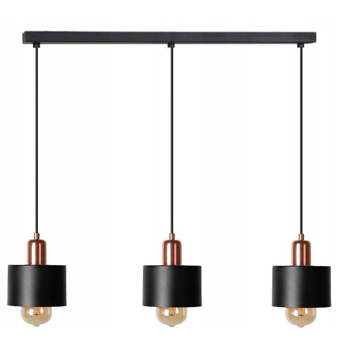 Lustra Mbo-Cali 4CP, negru, 220V