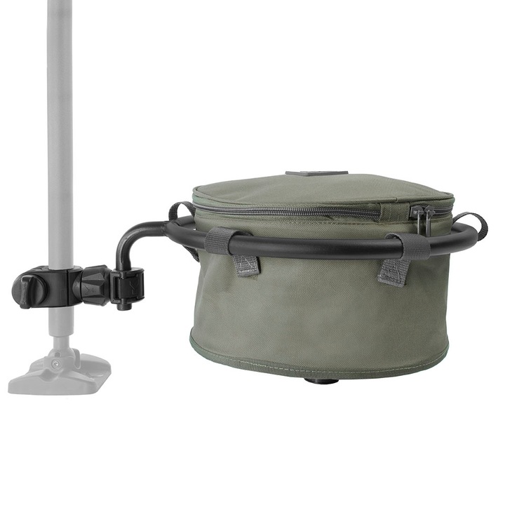 Bol de momeala pentru scaun pescuit, Korum Groundbait, Pliabil, Verde